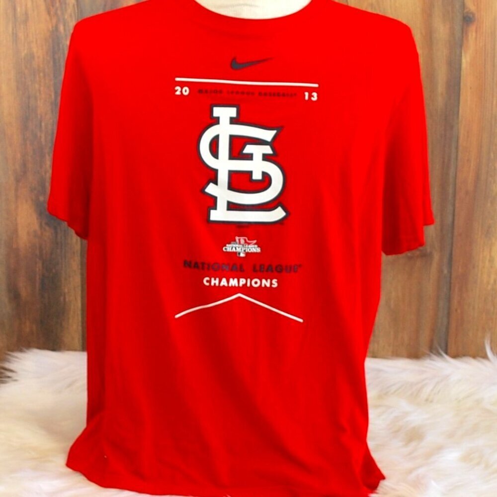 MLB Nike Dri Fit St Louis Cardinals Baseball T Shirt Red Large NLC